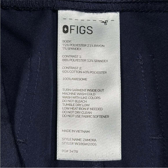 Figs Zamora Jogger Scrub Pants Women’s Xsmall Navy Technical Collection Pockets - Picture 9 of 16